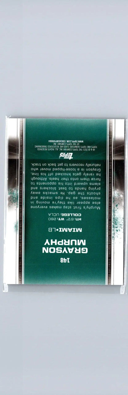 2024 Topps Signature Class Grayson Murphy football card for collectors