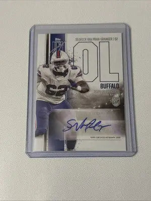 Autographed football trading card of Buffalo Bills player from 2024 Topps Signature Class Rookie Class