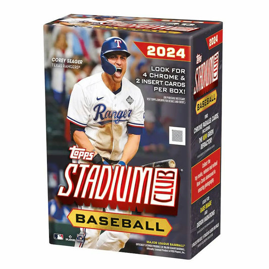 2024 Topps Stadium Club Baseball 8-Pack Blaster Box with black foil base cards
