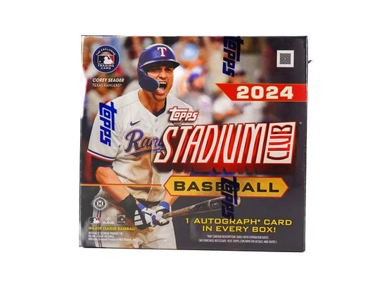 2024 Topps Stadium Club Baseball Compact Box with Texas Rangers player and on-card autographs