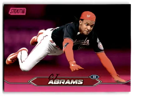 CJ Abrams baseball card from 2024 Topps Stadium Club Pink Foil original gloss quality