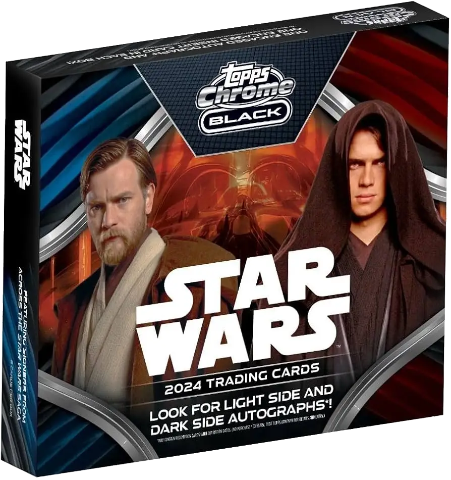 Star Wars trading card box from 2024 Topps Star Wars Chrome Black Hobby Box