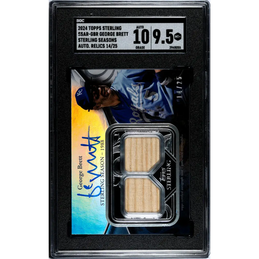 2024 Topps Sterling Seasons #SSAR-GBR George Brett SGC 9.5 MINT+ Auto 14/25 Kansas City Royals Baseball Card