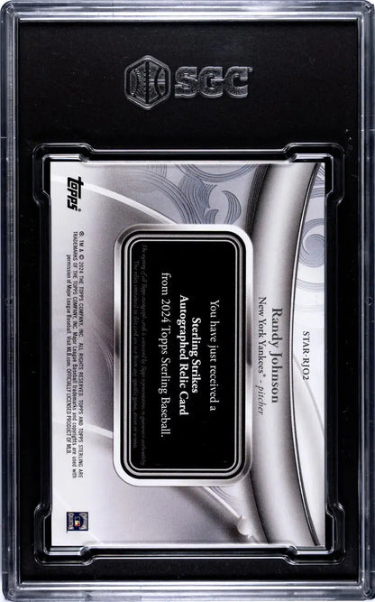 Graded Randy Johnson 2024 Topps Sterling Strikes Blue Baseball Card SGC 8.5 NM/MT+