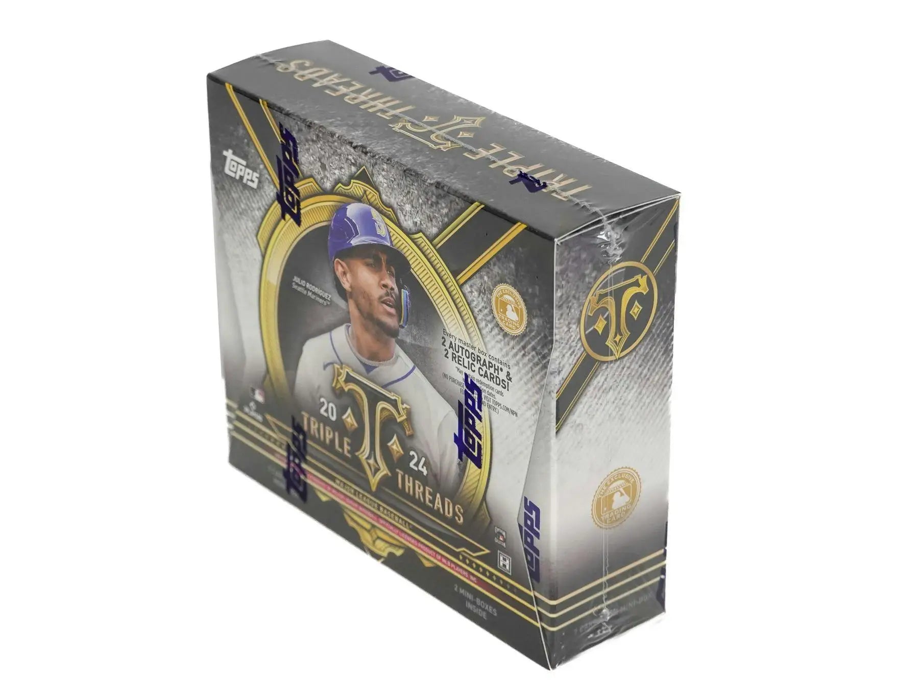 Sealed 2024 Topps Triple Threads Baseball Hobby Box with relic cards and autograph relics