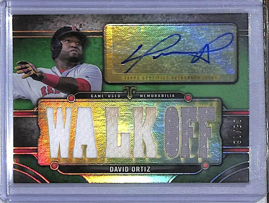 David Ortiz autographed baseball card from 2024 Topps Triple Threads Boston Red Sox
