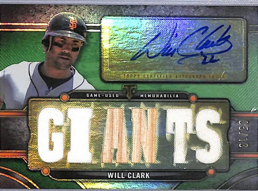 2024 Topps Triple Threads San Francisco Giants baseball trading card with autograph and game-used memorabilia