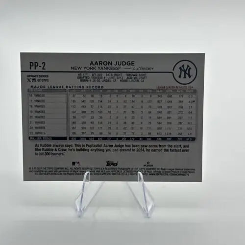Aaron Judge baseball card from 2024 Topps Update PAW Patrol SP Insert Yankees PP-2
