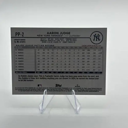 Aaron Judge baseball card from 2024 Topps Update PAW Patrol SP Insert Yankees PP-2