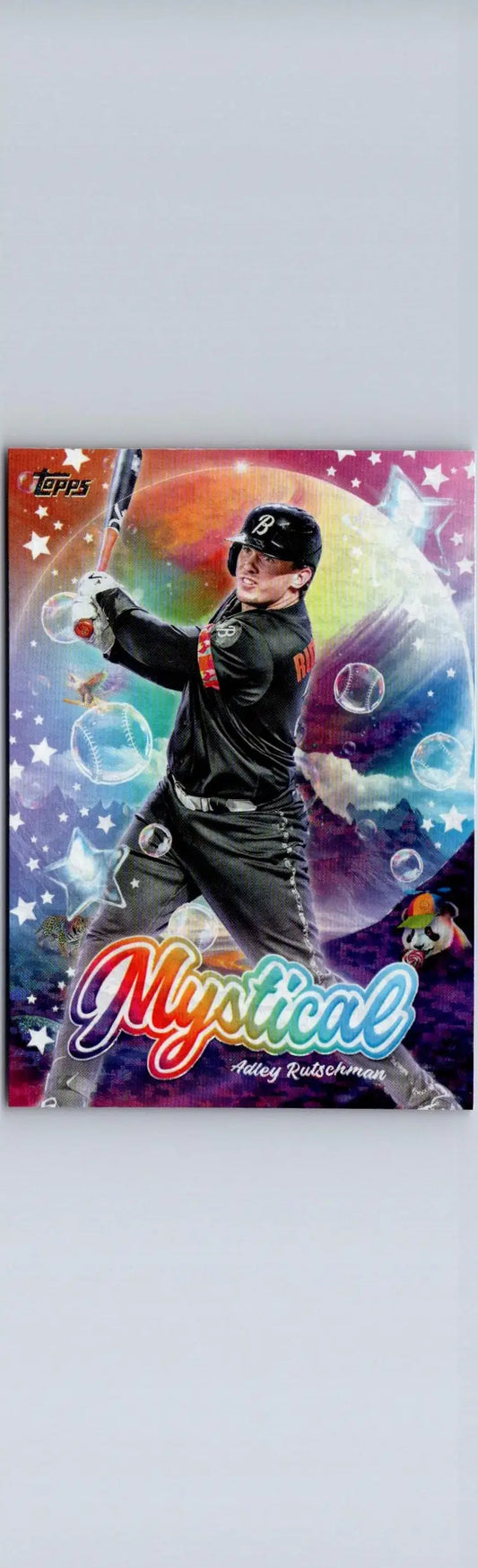 Baseball trading card of Adley Rutschman from 2024 Topps Update Mystical series
