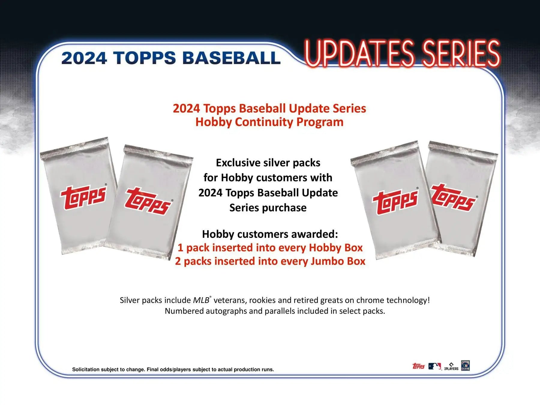 2024 Topps Update Series Baseball Hobby Jumbo Box with relic cards and gold parallel