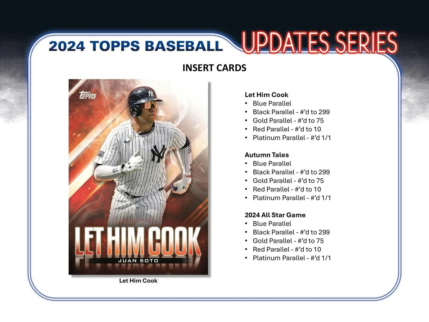 2024 Topps Update Series Baseball Hobby Jumbo Box with relic cards and gold parallel insert set