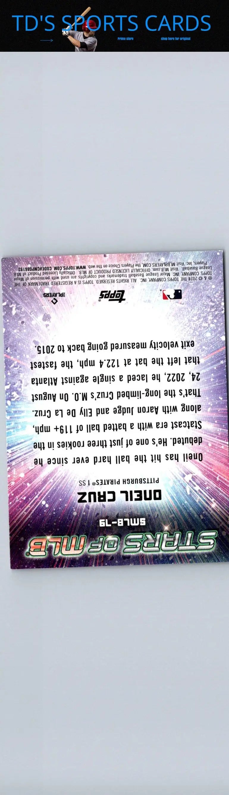 O’Neil Cruz Stars of MLB baseball card from 2024 Topps Update series