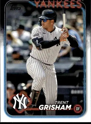 Original gloss 2024 Topps Update US46 Trent Grisham Yankees baseball card image
