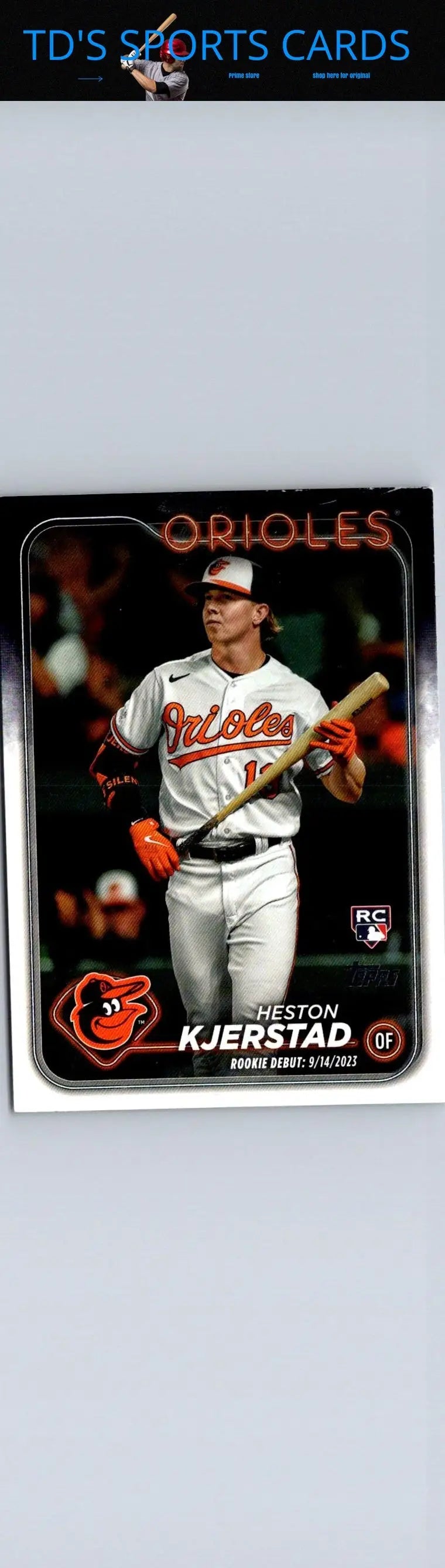 2024 Topps Update US86 Heston Kjerstad baseball card featuring Heston Kjerstad collectible