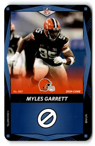 Original gloss collectible football card featuring Myles Garrett from UNO Elite Core Edition