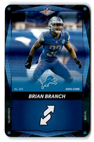 2024 UNO Elite Core NFL football trading card featuring Brian Branch Lions original gloss