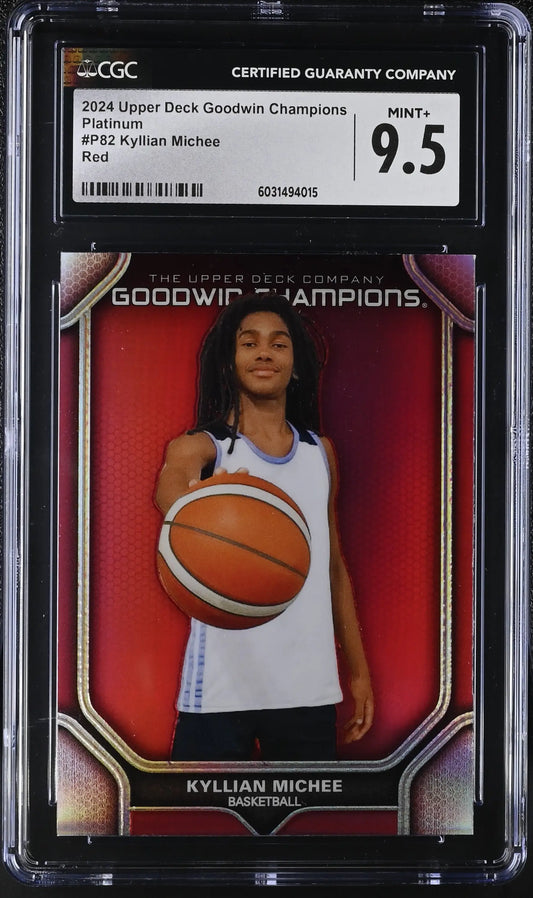 Graded Goodwin Champions Kyllian Michee basketball card 2024 Upper Deck Gold P82
