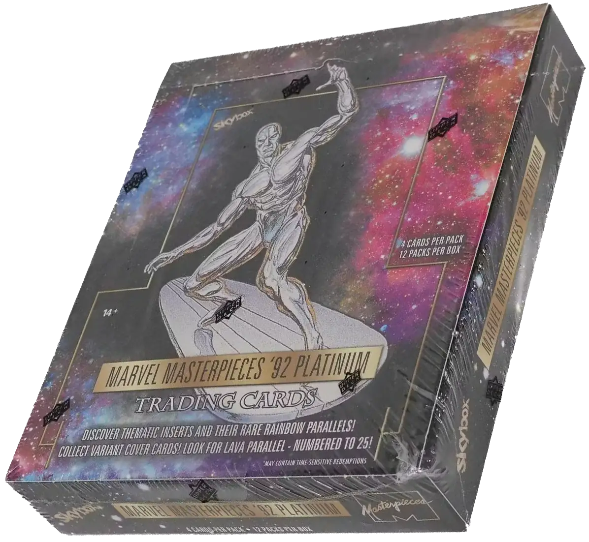 Sealed box of Marvel Masterpieces 92 Platinum Trading Cards from Upper Deck Marvel