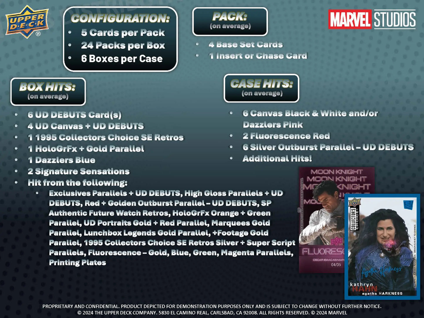 Marvel Studios Series 2024 Upper Deck Marvel trading card product details
