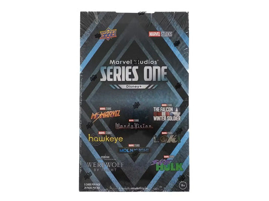 Marvel Studios Series One trading card box from 2024 Upper Deck Marvel Studios series