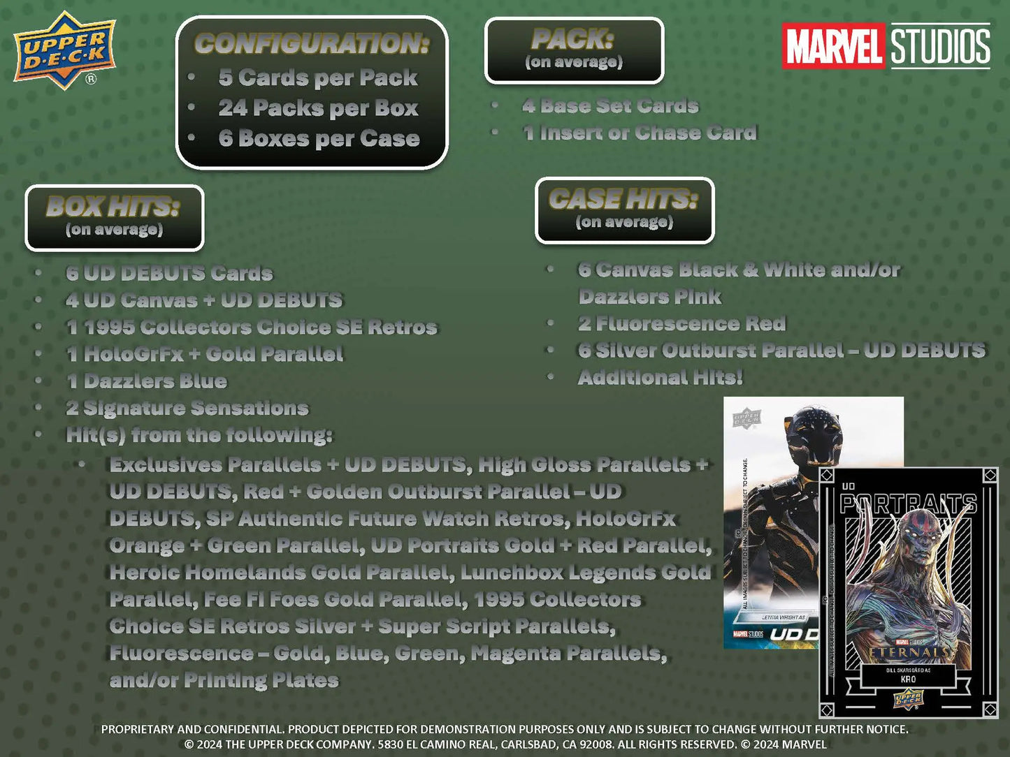 Marvel Studios Series trading card product details from Upper Deck Marvel Studios Series 2 box