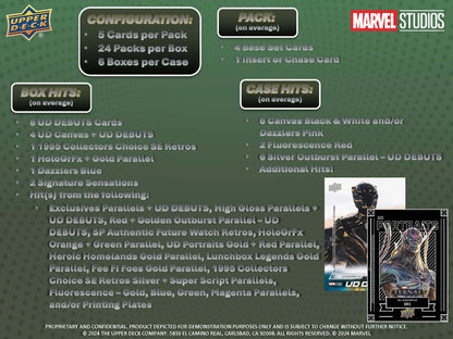 Marvel Studios Series trading card product details from Upper Deck Marvel Studios Series 2 box
