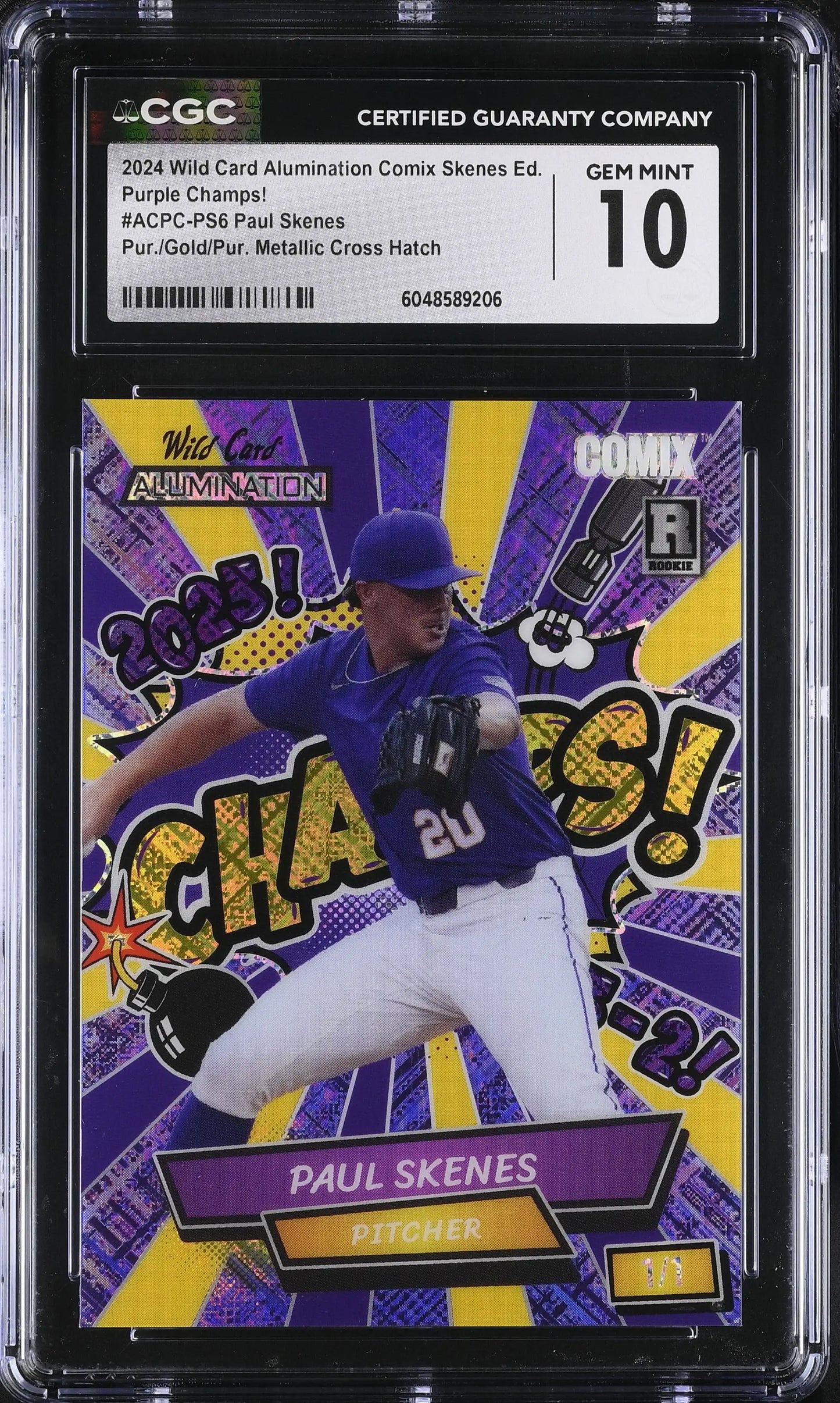 Graded Paul Skenes baseball card from Wild Card Alumination Comix Skenes Ed