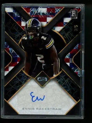 Autographed Ennis Rakestraw football card from 2024 Wild Card AutoMania Series
