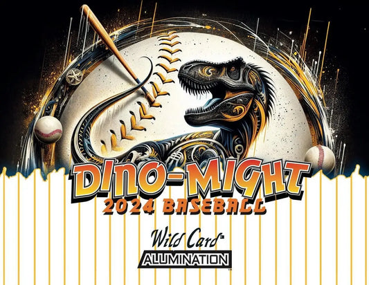 2024 Wild Card Dino-Might Baseball Hobby Box graphic featuring Paul Skenes Chase Burns Randy Johnson