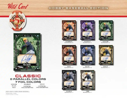 Baseball hobby box featuring Ethan Holliday Wild Card Five Baseball card collection