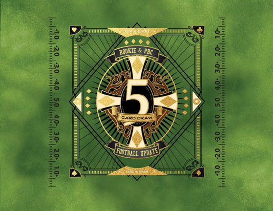 Ornate card design from Wild Card Five Card Draw Football Hobby Box