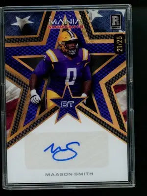 Autographed Maason Smith football card from 2024 Wild Card Mania American FB collection
