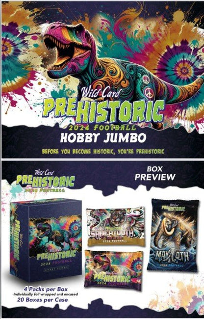2024 Wild Card Pre-Historic Football Hobby Jumbo Box