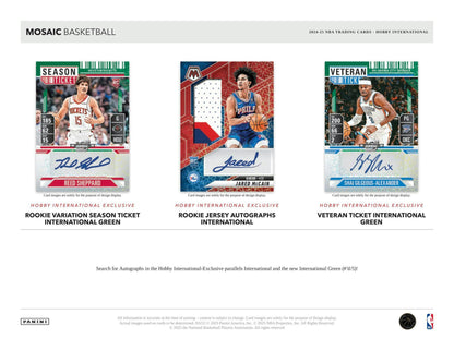 2024/25 Panini Mosaic Basketball International Hobby Box | Columbia Sports Cards