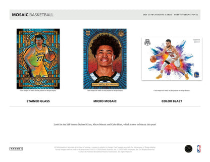 2024/25 Panini Mosaic Basketball International Hobby Box | Columbia Sports Cards