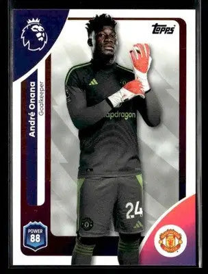 Soccer trading card of André Onana from 2025-26 Topps Premier League series