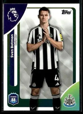 2025-26 Topps Premier League Sven Botman trading card showcasing Topps Premier League collectible