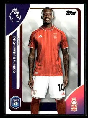 Football trading card featuring Callum Hudson-Odoi in a red and white Premier League uniform for 2025-26 Topps Premier League #246