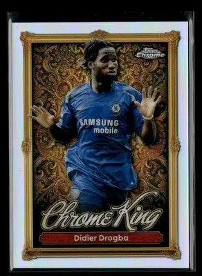 2025-26 Topps Premier League Didier Drogba Chrome Kings trading card display