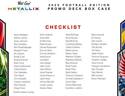 2025 Wild Card Metallix Football Promo Deck Box | Columbia Sports Cards