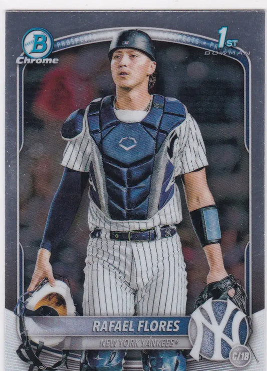 Rafael Flores 1st Bowman Chrome baseball card from 2025 Bowamn Chrome set