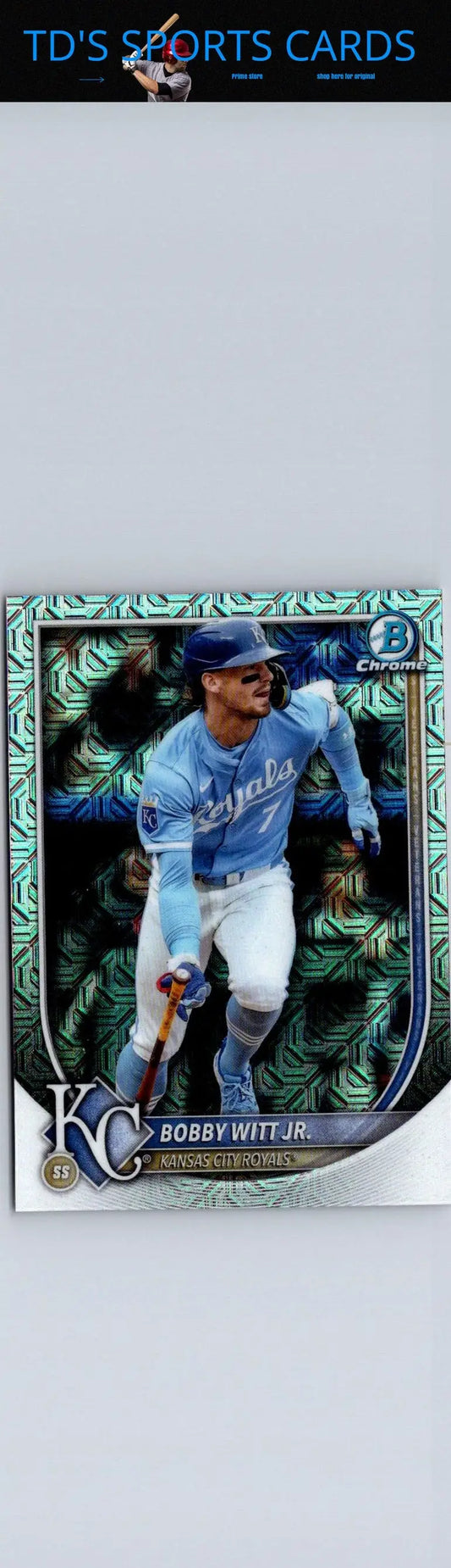Bobby Witt Jr. baseball card 2025 Bowman Chrome Mojo Refractor collectible