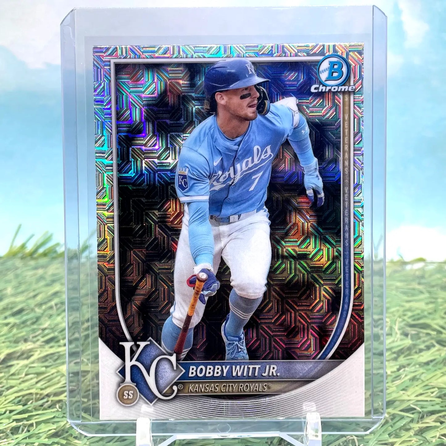 Bobby Witt Jr. trading card 2025 Bowman Baseball Chrome Mojo Refractor Mega Box