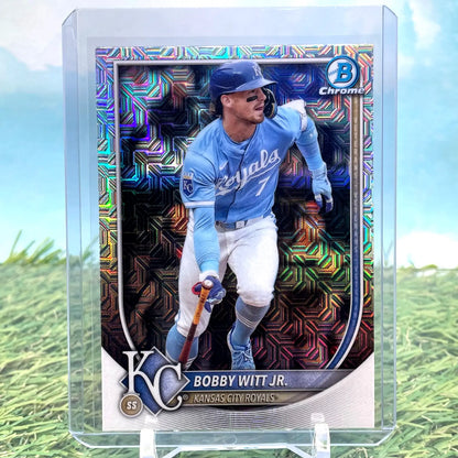 Bobby Witt Jr. trading card 2025 Bowman Baseball Chrome Mojo Refractor Mega Box