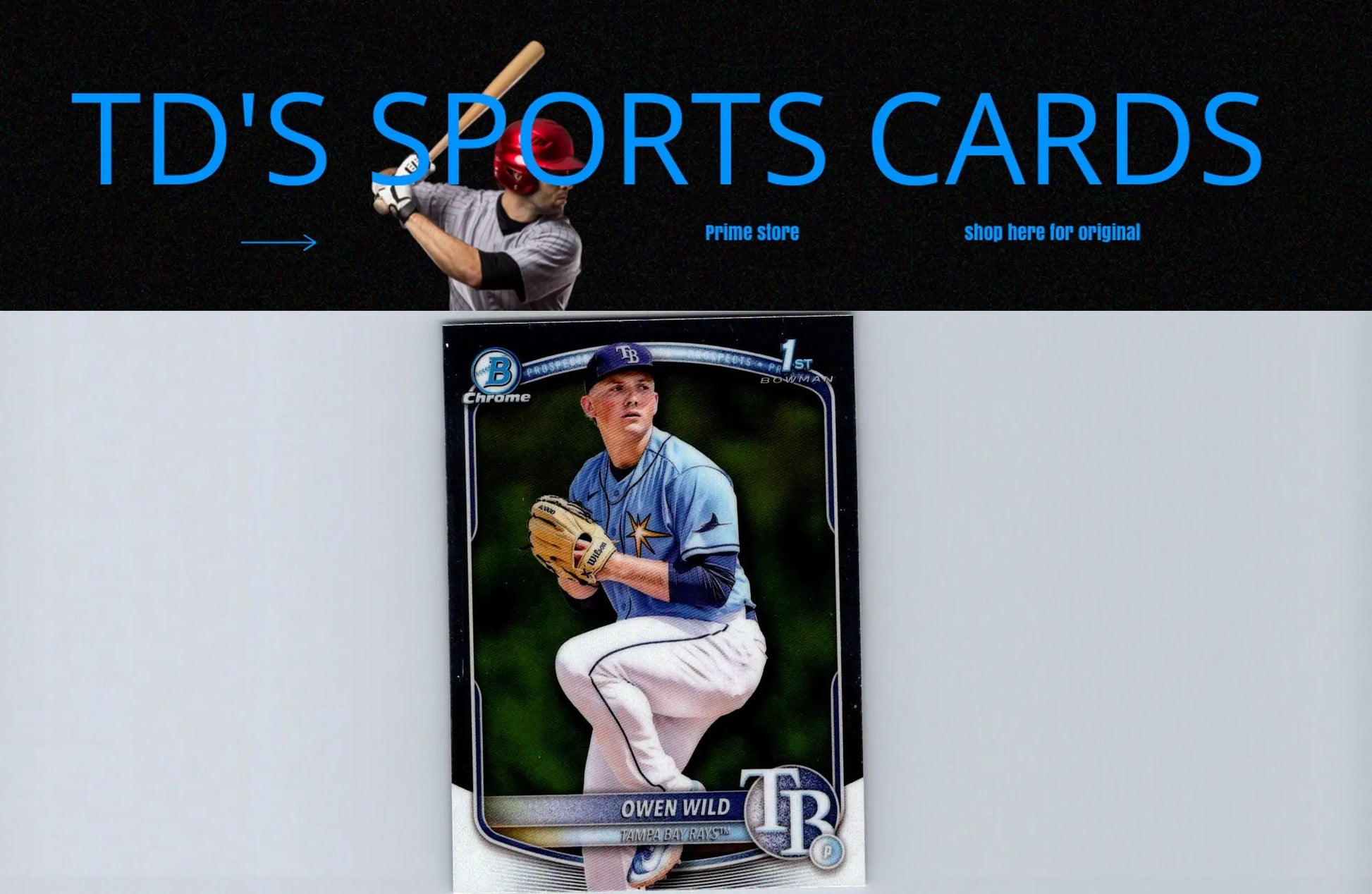 Baseball trading card of Owen Wild from 2025 Bowman Chrome Prospects series