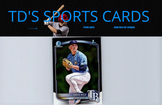 Baseball trading card of Owen Wild from 2025 Bowman Chrome Prospects series