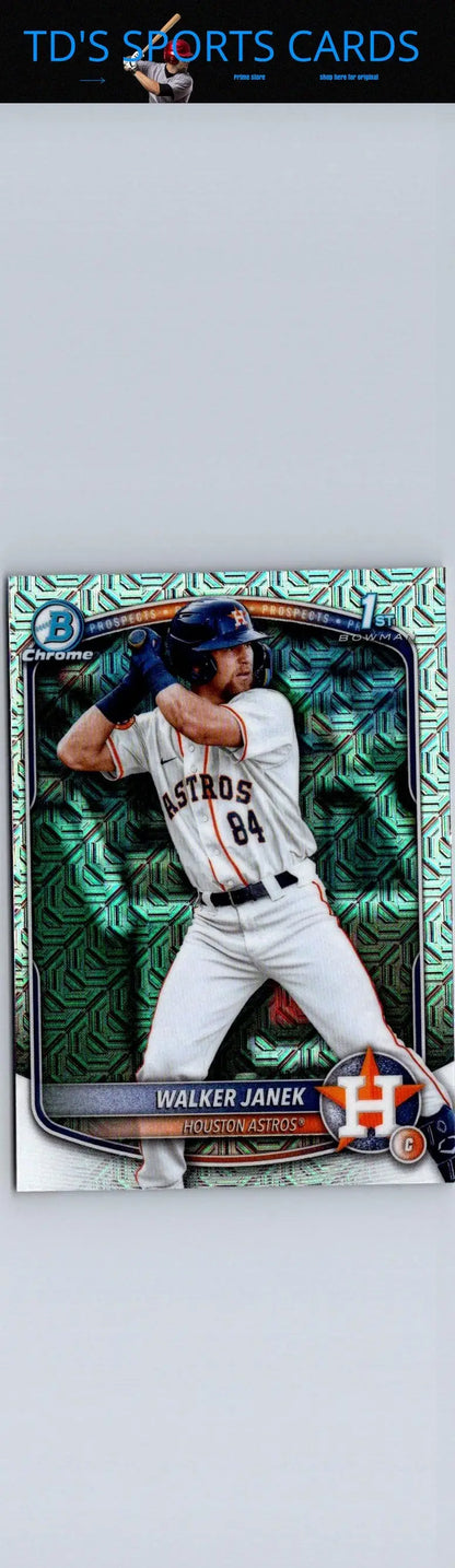Walker Janek Chrome prospects baseball card from 2025 Bowman BCP-15 Janek Chrome Prospects