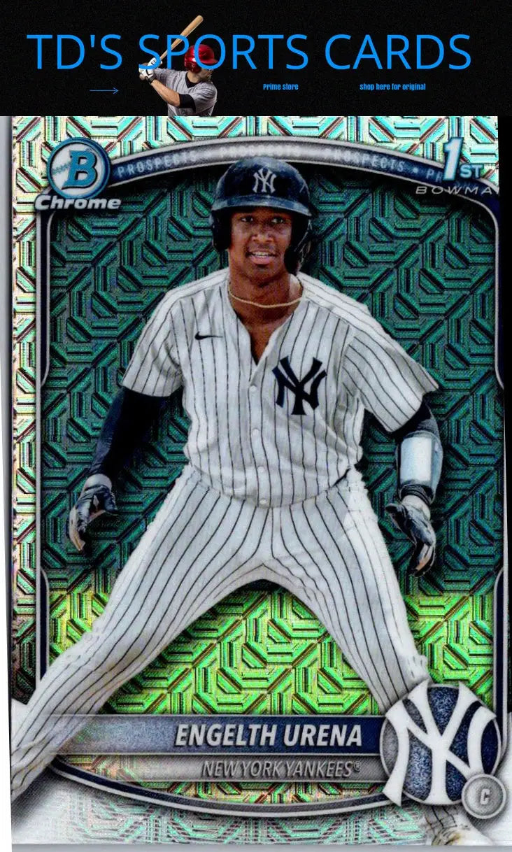 Engelth Urena Chrome Prospects Mojo Refractor baseball card for 2025 Bowman Urena Chrome