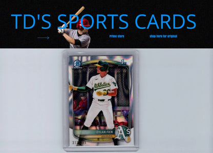 Dylan Fien Chrome baseball card 2025 Bowman Lava Refractor prospects image